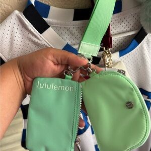 Lululemon Athletica Light Green dual pouch
